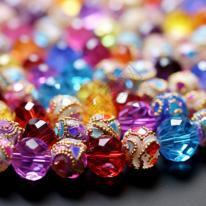 五颜六色的宝石装饰背景图片
