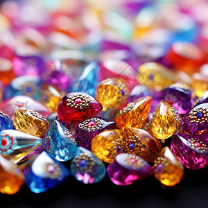 人工合成的彩色宝石图片