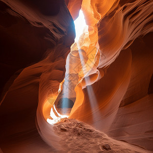 羚羊谷中的阳光光线背景图片