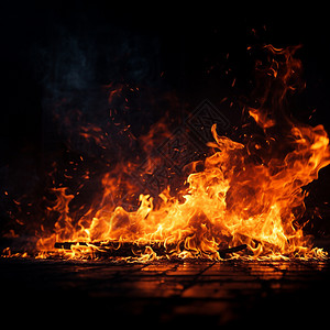 猛烈燃烧的火焰图片
