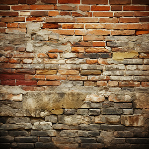 传统的水泥砖墙背景图片
