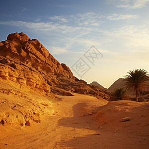 寂静的沙漠景观图片