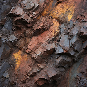 天然的褐色矿石图片