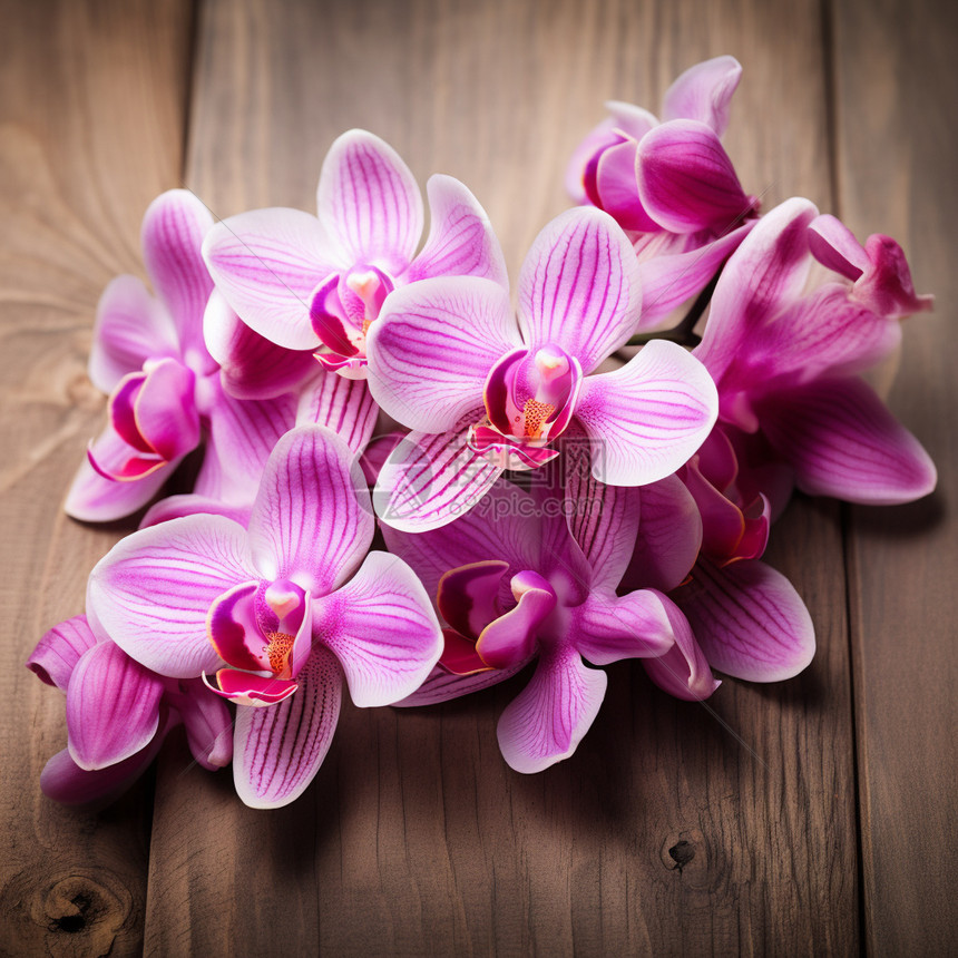 淡紫色的蝴蝶兰花朵图片