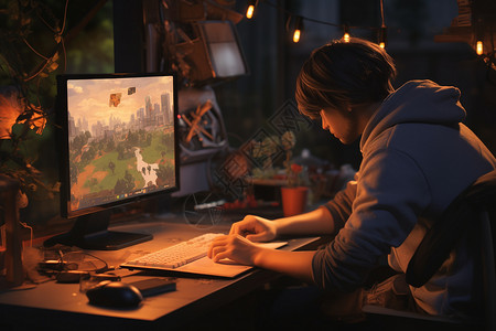 桌前设计视频游戏高清图片