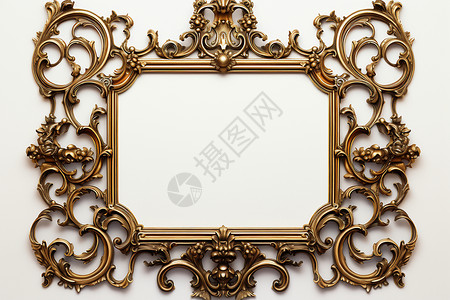 哥特式艺术古老高雅的镜子背景