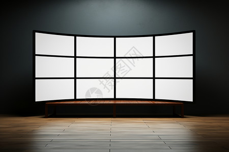监视器展示室内的大屏幕背景