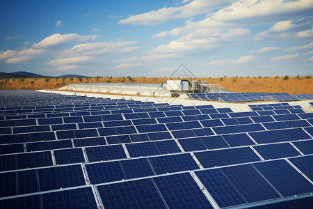 太阳绿能发电站高清图片