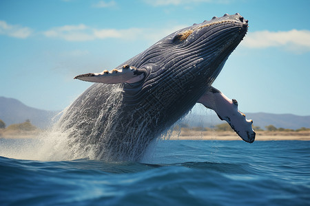 大鲸鱼素材海洋里的大鲸鱼背景