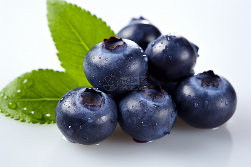 新鲜的蓝莓水果图片