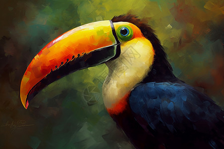色彩斑斓的巨鸟背景图片