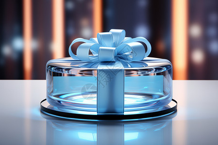 3D蝴蝶结漂亮包装的礼物盒设计图片