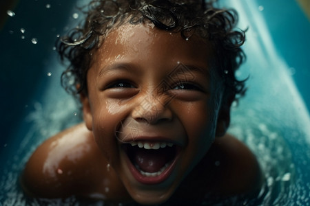 欢乐表情游泳池欢乐的小孩背景