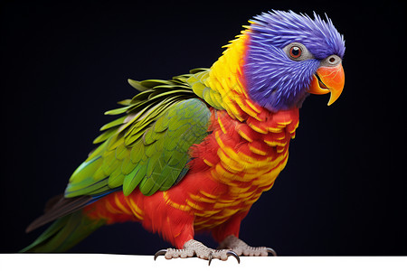 咖色羽毛彩虹色的鹦鹉背景