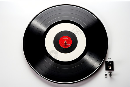 歌曲专辑封面圆形的黑胶唱片背景
