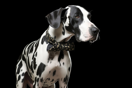 黑色大丹犬优雅的斑点狗背景