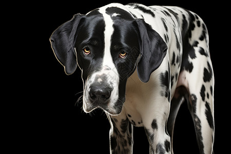黑色大丹犬耷拉耳朵的狗狗背景
