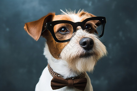 戴眼镜的狗狗图片