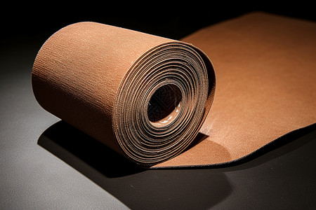 橡胶地垫粗糙的一卷砂纸背景