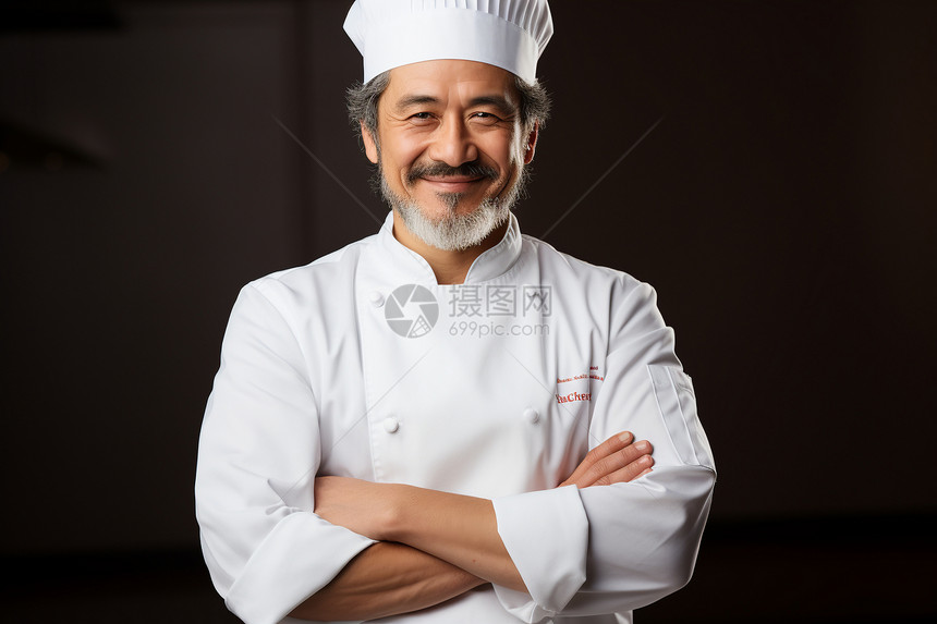穿制服的厨师肖像图片