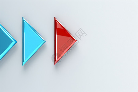 立体双几何箭头创意立体箭头概念图设计图片