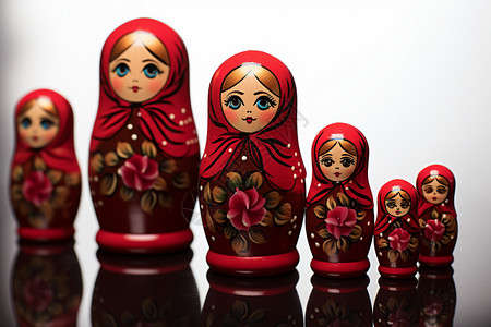 传统的俄罗斯套娃背景图片