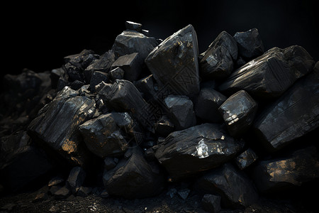 矿山岩石肮脏的煤炭能源背景