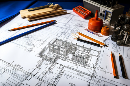 建筑学专业的绘图工具背景