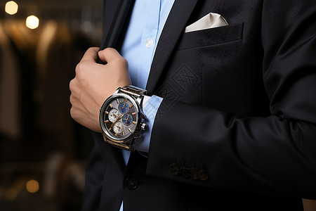 商务人士的手表背景图片