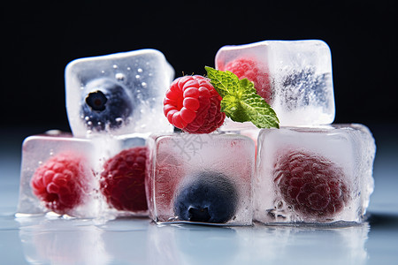 水果的冰块世界图片