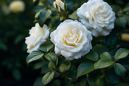 清新香气的白色玫瑰图片