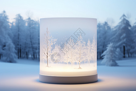 冰雪皑皑雪景中的纯净世界设计图片