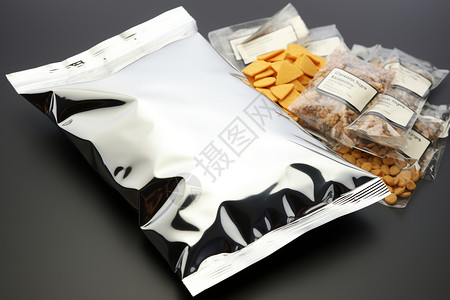 薯片包装零食袋简单的食品包装背景
