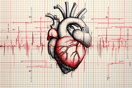 人体成分分析人体器官心脏插画