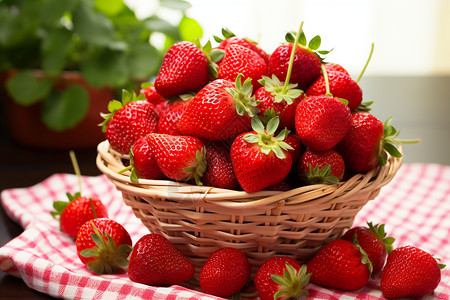 美味多汁的草莓水果图片