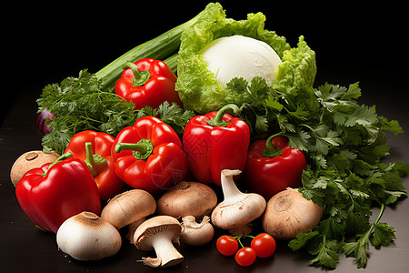 各种各样的有机蔬菜背景图片