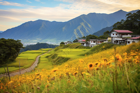 夏日田野夏日的田园风光背景