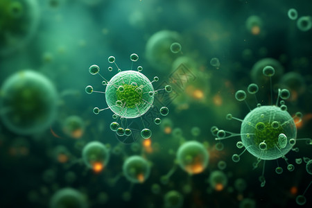 细菌病冠状病毒宏观特写镜头设计图片