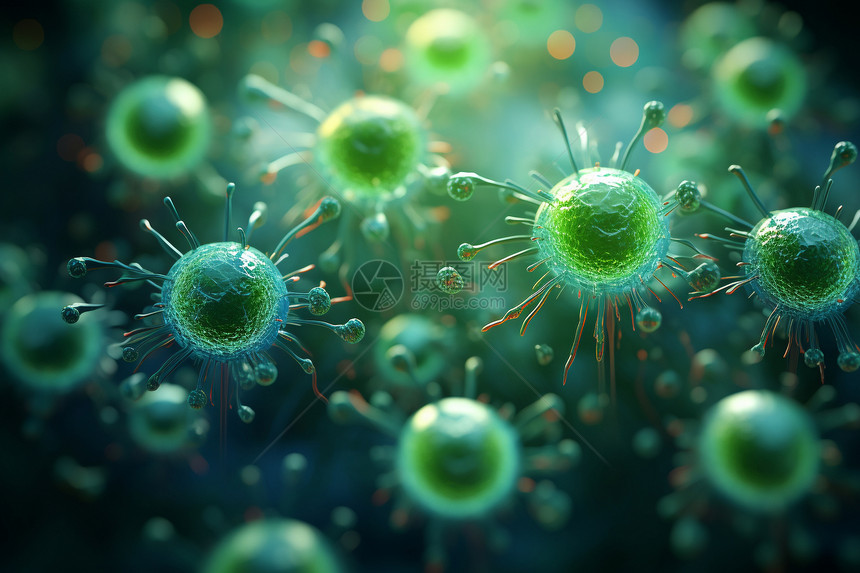 病毒细胞传播的结构图片