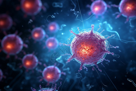 原体医学病毒细胞概念图设计图片