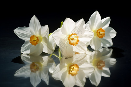 美丽的白色水仙花图片