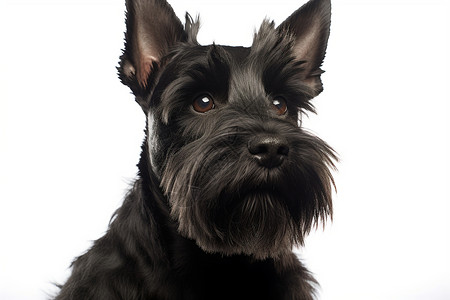 黑色皮毛的宠物狗狗高清图片