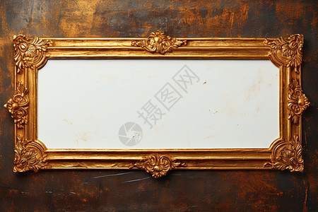 古典简约边框复古的金色雕刻相框背景