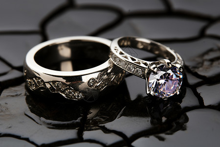 仪式感的钻石戒指背景图片