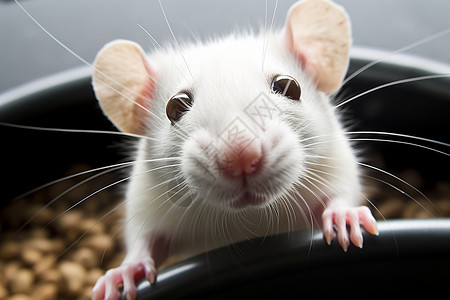 老鼠偷吃探出脑袋的小白鼠背景