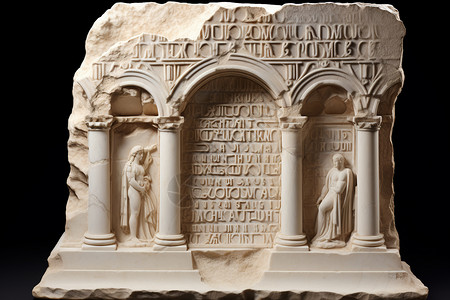 罗马风格的大理石雕塑背景图片