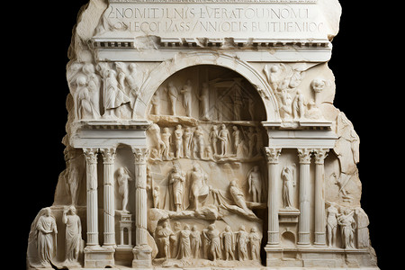 古罗马雅致细腻的大理石雕塑背景