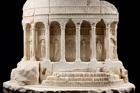 古罗马白色大理石雕塑图片