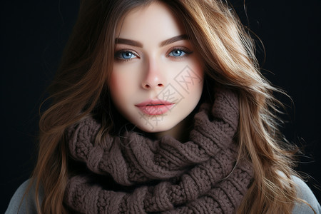 冬季温暖的围巾图片