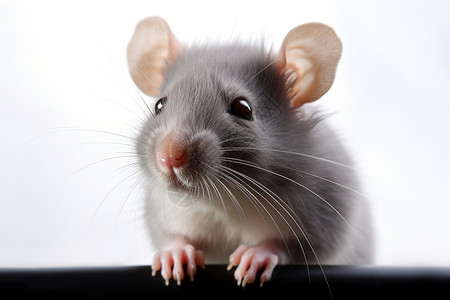 毛茸茸的灰色小老鼠图片